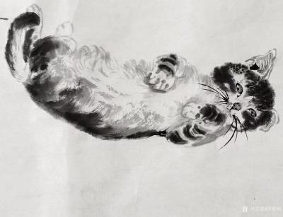 罗虹明日记-这两天画了个小手卷《懒猫》系列，像呆在家里的你吗？疫情反复，没事别乱跑，呆在家里【图2】