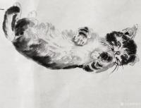 艺术家罗虹明日记:这两天画了个小手卷《懒猫》系列，像呆在家里的你吗？疫情反复，【图1】