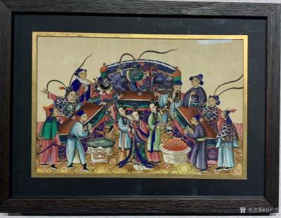 石广生收藏-“粤剧题材通草画作品展”观感。
日前应邀，冒雨前往位于广州永庆坊内的广东粤剧博【图4】