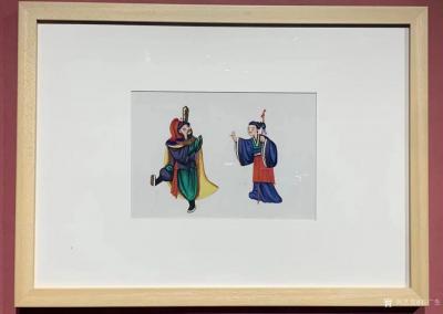 石广生收藏-“粤剧题材通草画作品展”观感。
日前应邀，冒雨前往位于广州永庆坊内的广东粤剧博【图7】