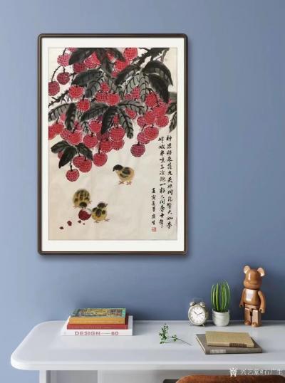 石广生日记-国画花鸟画作品《荔枝神果》，壬寅年夏至石广生画并题。
诗词在国画中还有一个作用【图3】