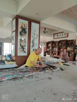 艺术家叶仲桥生活:6月30日上午在我画室与市老干部大学师生一起创作了一张三米长【图2】