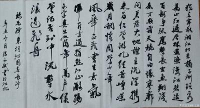 陈文斌日记-书法家陈文斌书毛泽东主席词《沁园春长沙》独立寒秋，湘江北去，橘子洲头，看万山红遍【图1】