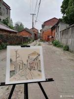 艺术家邓烈根日记:水粉画外景写生作品欣赏。
人生看似简单，却承载着太多的情非【图1】