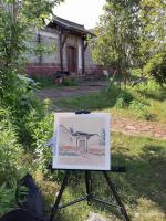 艺术家邓烈根日记:水粉画外景写生作品欣赏。
人生看似简单，却承载着太多的情非【图4】