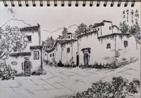 艺术家邓烈根日记:乡村外景速写作品《老街小巷》《山村老屋》《乡村路口》《莲洁和【图0】