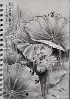 艺术家邓烈根日记:乡村外景速写作品《老街小巷》《山村老屋》《乡村路口》《莲洁和【图3】