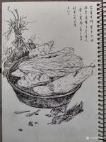 艺术家邓烈根日记:乡村外景速写作品《老街小巷》《山村老屋》《乡村路口》《莲洁和【图5】