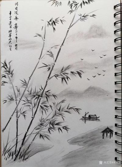 邓烈根日记-乡村外景速写作品《老街小巷》《山村老屋》《乡村路口》《莲洁和畅》《山村风情》《家【图7】