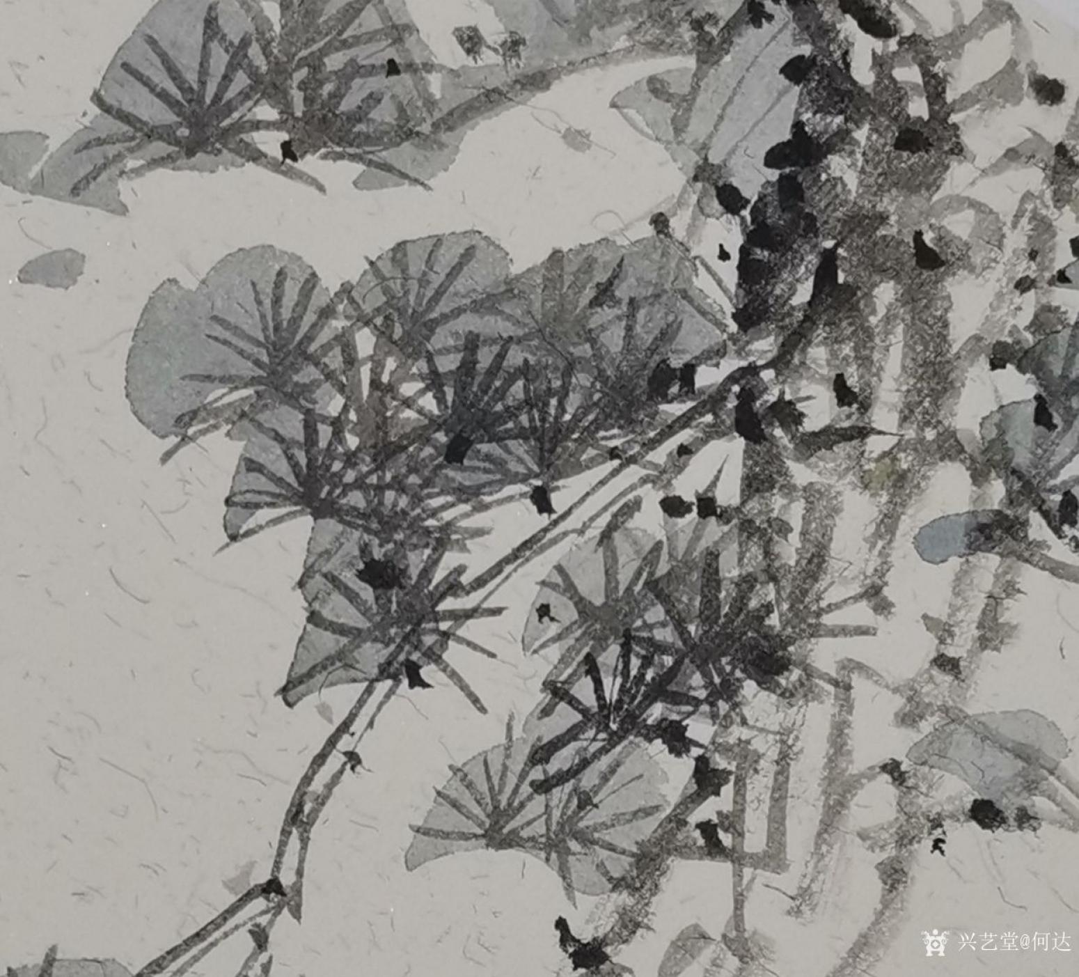 何达国画作品《《禅意小品.松》》【图0】