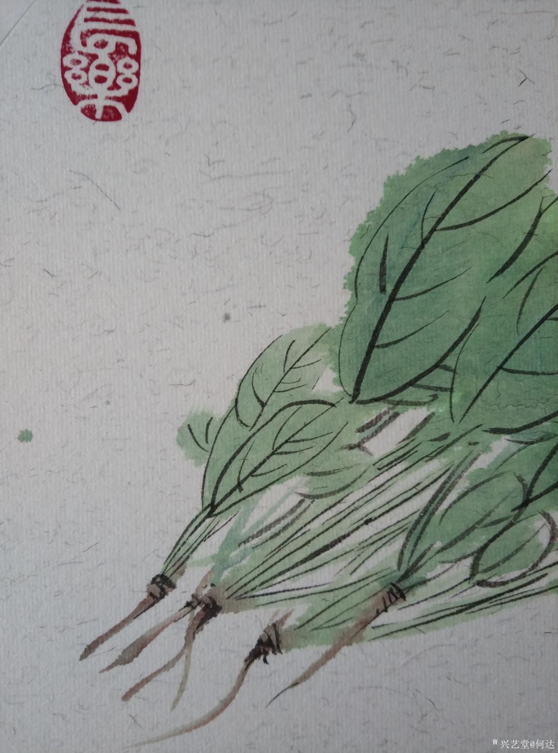 何达国画作品《《禅意小品.蔬菜》》【图0】