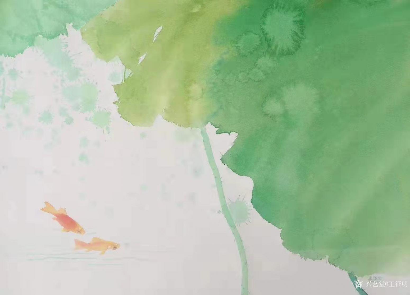 王征明国画作品《水意画“清夏”》【图0】