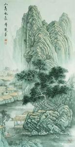 傅饶国画作品《山高水长》价格2000.00元