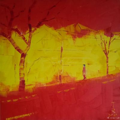 丁文辉日记-作品《邑之道1》
邑谓城之道，城谓人之韵。
人在画中走，画有人之神。【图1】