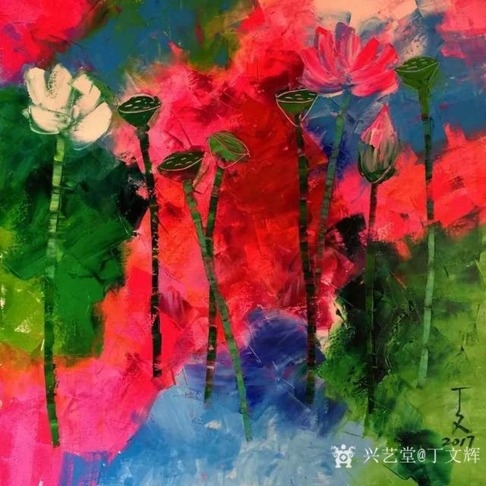 丁文辉油画作品《荷塘意蕴18》