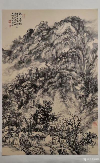 阎敏日记-国画山水写生作品《秋山晨韵》壬寅年新秋画於林县太行大峡谷。
確立山水畫創作寫意【图1】