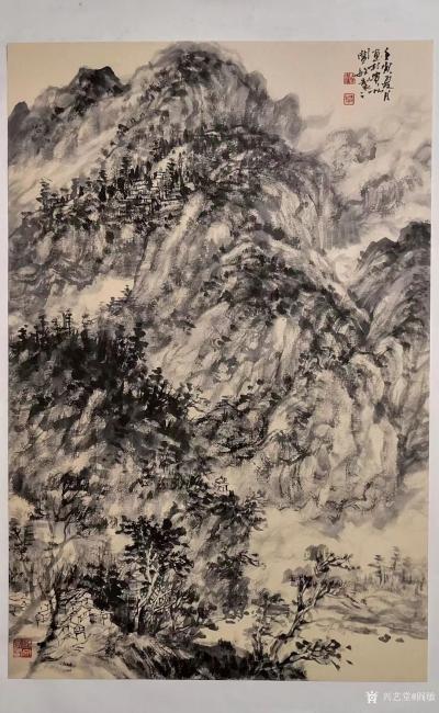 阎敏日记-国画山水写生作品《秋山晨韵》壬寅年新秋画於林县太行大峡谷。
確立山水畫創作寫意【图2】