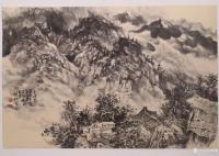 艺术家阎敏日记:貴州石阡樓上古寨寫生山水作品6幀《古村丽日》《云烟古村》，壬【图5】