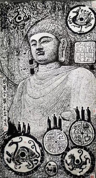 马培童日记-《焦墨汉画拙而凝重，确立自己的审美》马培童焦墨画感悟笔记【汉画心话】（九）
焦【图1】