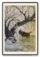 艺术家石广生日记:拟方师笔意，得画《三阳开泰》，又吟一诗，延伸画外之意。诗曰：【图1】