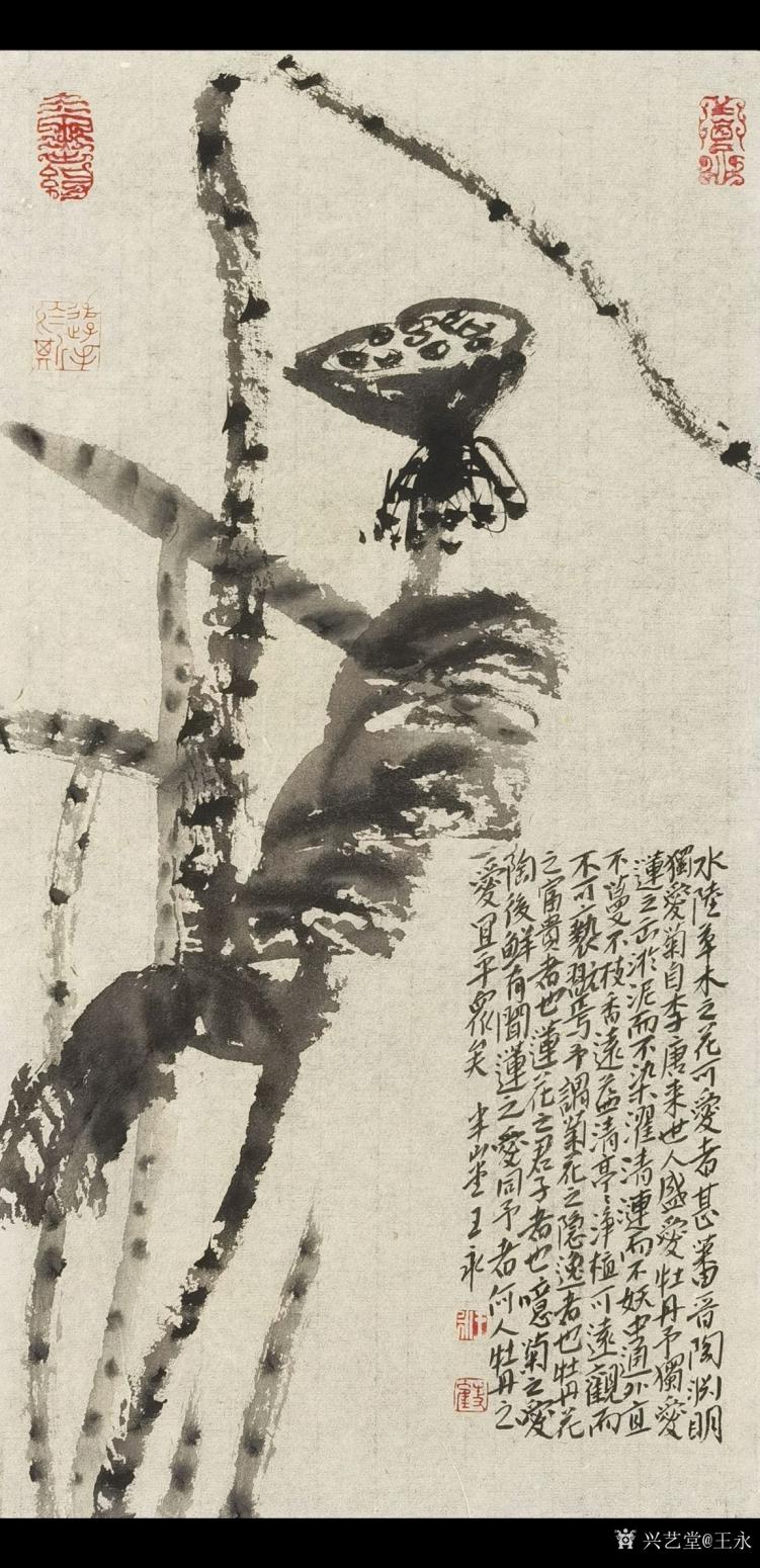 王永国画作品《水墨荷花》【图0】