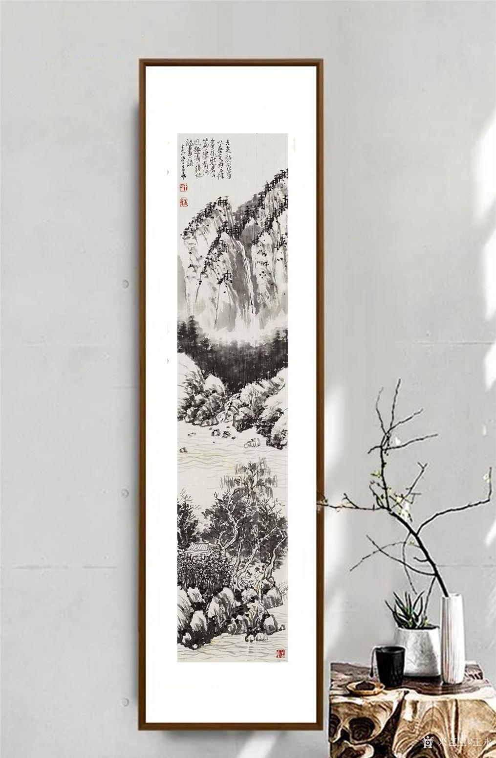 王永国画作品《水墨山水》