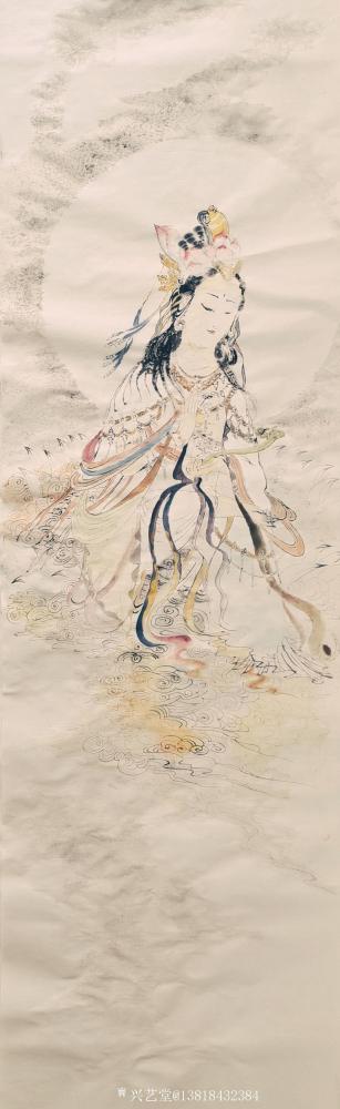 寅智居士收藏-国画人物画《智大慈吉妙吉祥》【图1】