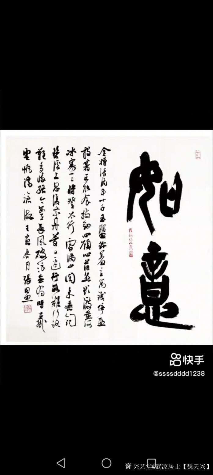 武凉居士【魏天兴】书法作品《如意》