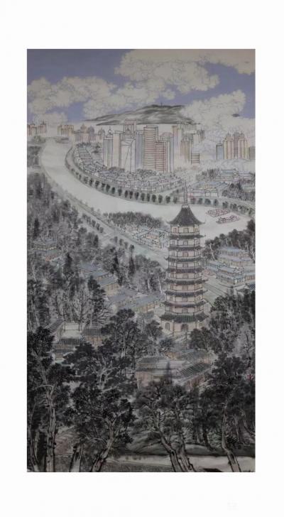 任振山荣誉-国画作品《里运河畔春意浓》正在江苏省美术馆展出；
2022江苏美术摄影主题联展【图4】