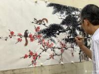 艺术家罗树辉生活:国画花鸟画联作《经霜压雪》，壬寅年秋月，石广生题词：“经霜压【图2】