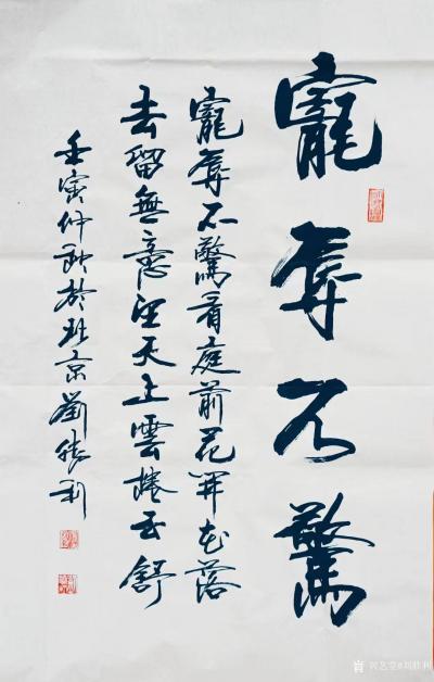 刘胜利日记-行书书法作品《宠辱不惊》，壬寅年仲秋刘胜利书於北京。
应河北省保定市涿州市物探【图1】