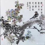 李伟强日志-国画花鸟画斗方《独占芬芳图》等八幅作品，壬寅年冬月李伟强画。【图1】