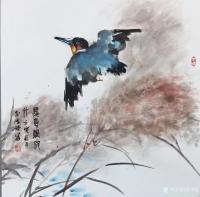 艺术家李伟强日记:国画花鸟画斗方《独占芬芳图》等八幅作品，壬寅年冬月李伟强画。【图3】