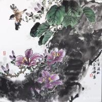 艺术家李伟强日记:国画花鸟画斗方《独占芬芳图》等八幅作品，壬寅年冬月李伟强画。【图5】