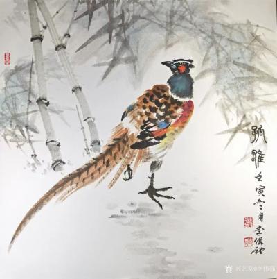 李伟强日记-国画花鸟画斗方《独占芬芳图》等八幅作品，壬寅年冬月李伟强画。
宣卡拙作，十一月【图8】