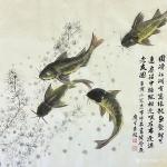 石广生日志-国画花鸟画《黄骨鱼》，壬寅年小寒石广生菜市回来画黄骨鱼并题。【图1】