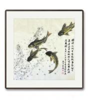 艺术家石广生日记:国画花鸟画《黄骨鱼》，壬寅年小寒石广生菜市回来画黄骨鱼并题。【图1】