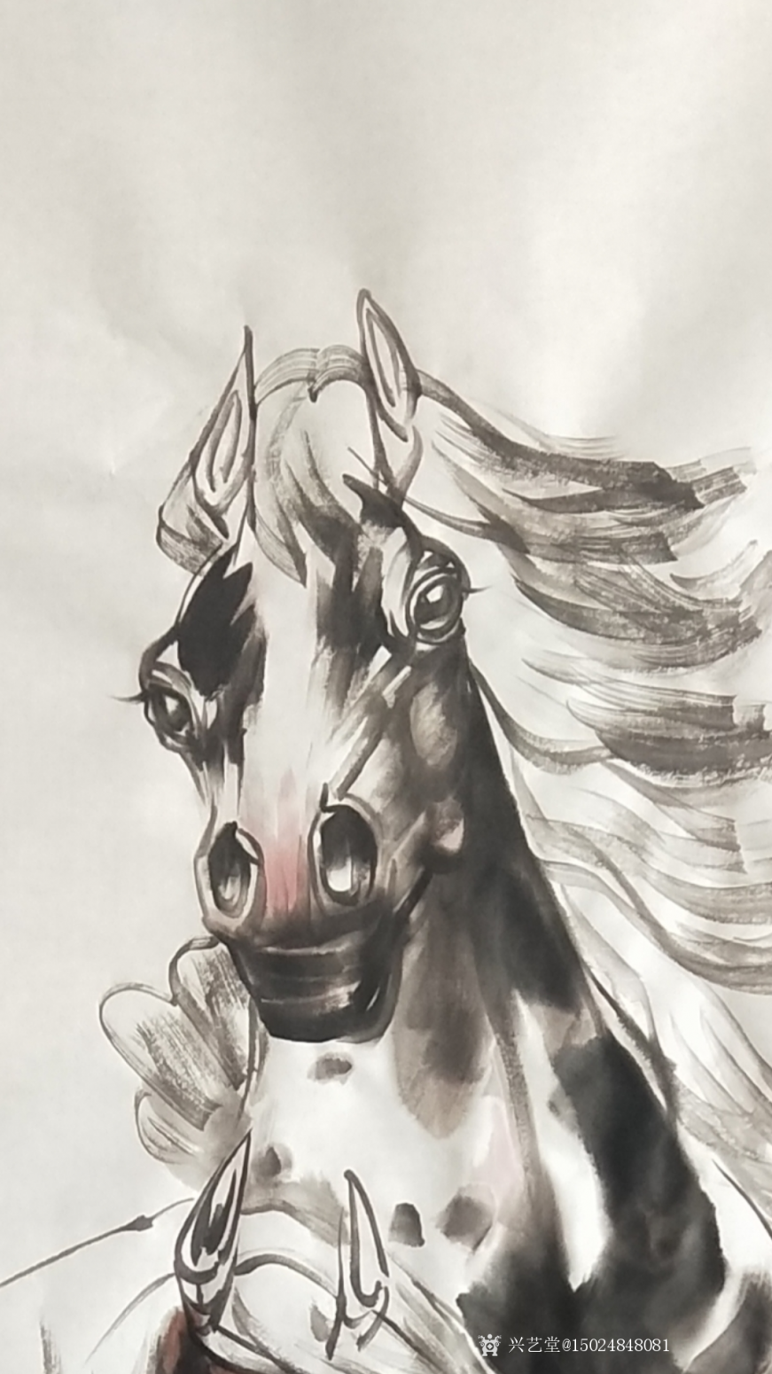 15024848081国画作品《骏侣》【图0】