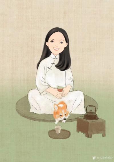 刘晓宁收藏-香香人物肖像漫画客户订单画像欣赏
（仅供艺术爱好者欣赏，未经肖像人许可不得转载【图5】