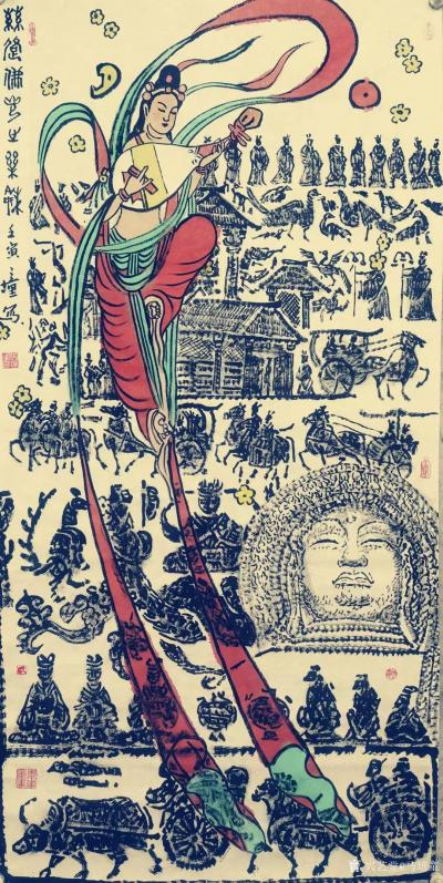 马培童收藏-焦墨有画说（8）
焦墨说无水能过，
枯笔渴墨焦浓禾。
焦墨难画焦墨成，
【图2】