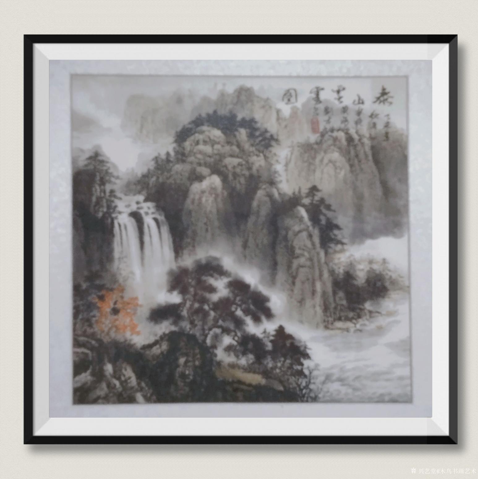 木鸟书画艺术国画作品《昔日花木兰》【图1】