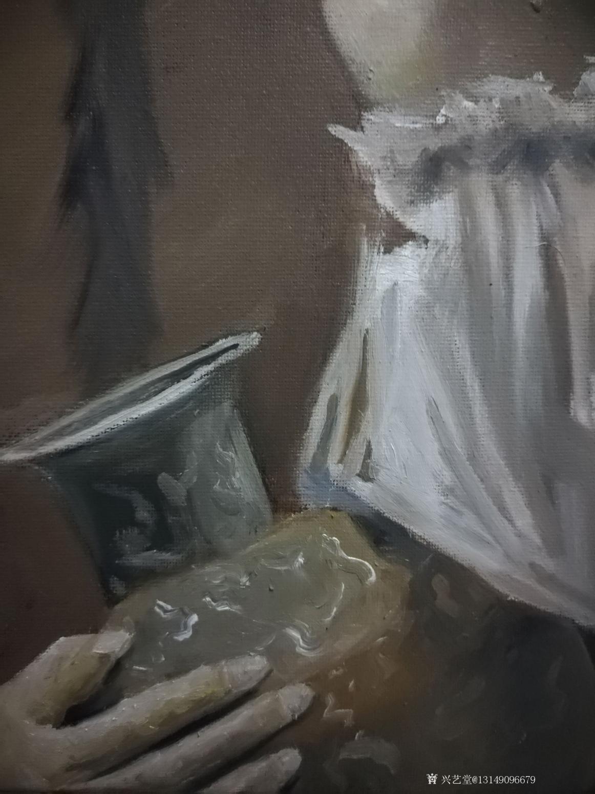 13149096679油画作品《醉美人》【图1】