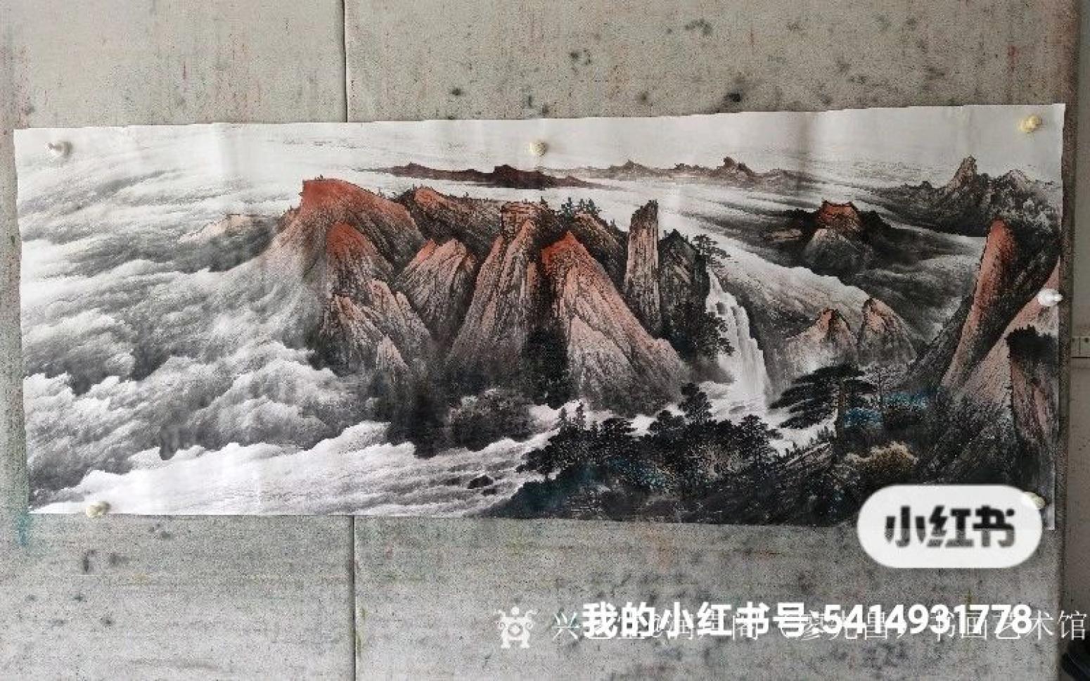 润声阁（廖先昌）书画艺术馆国画作品《云山》