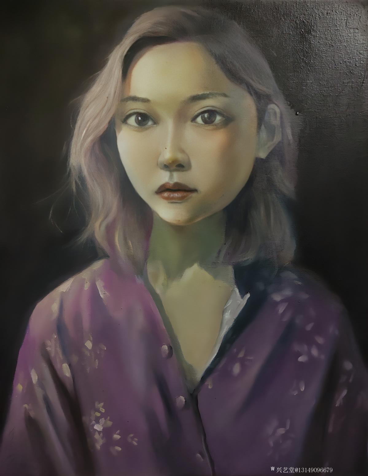 13149096679油画作品《醉美人》