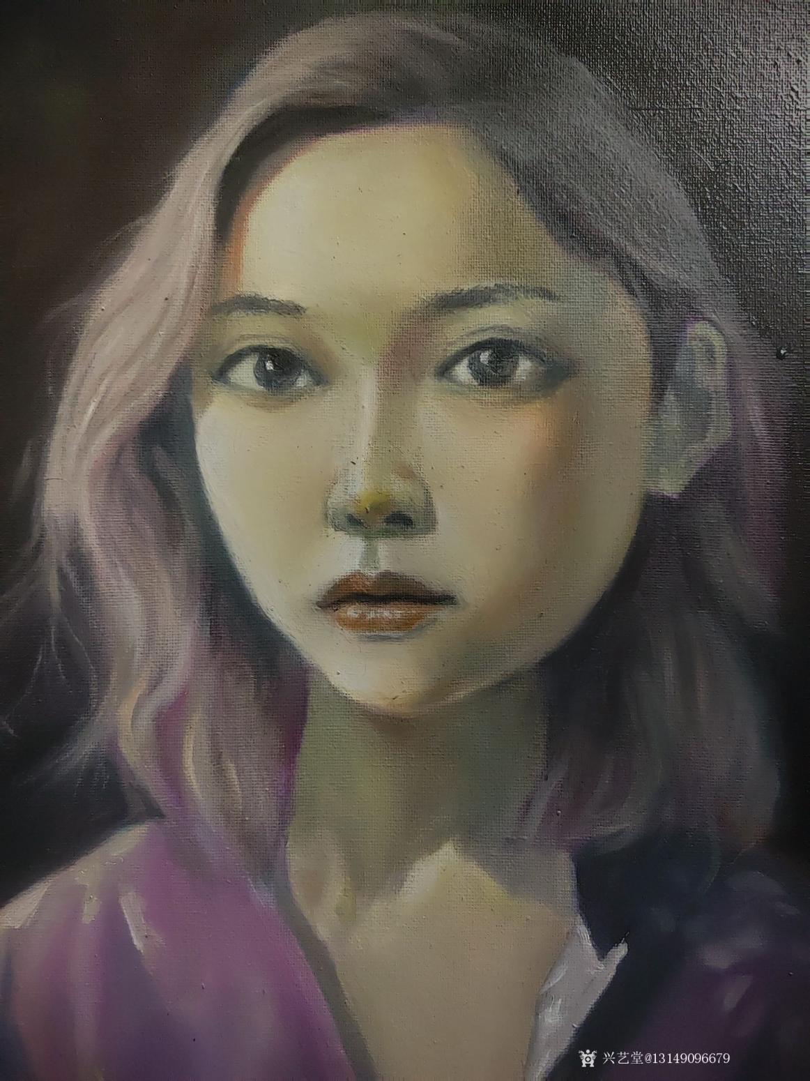 13149096679油画作品《醉美人》【图0】