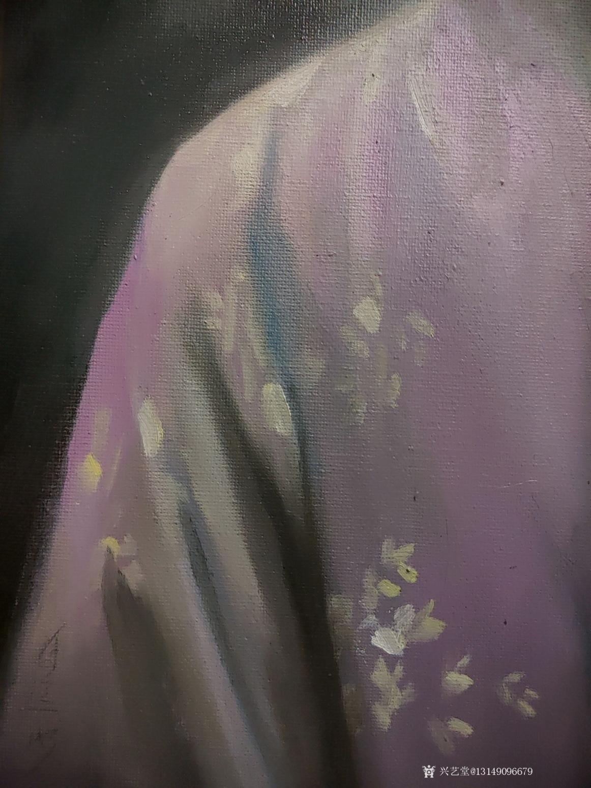 13149096679油画作品《醉美人》【图1】