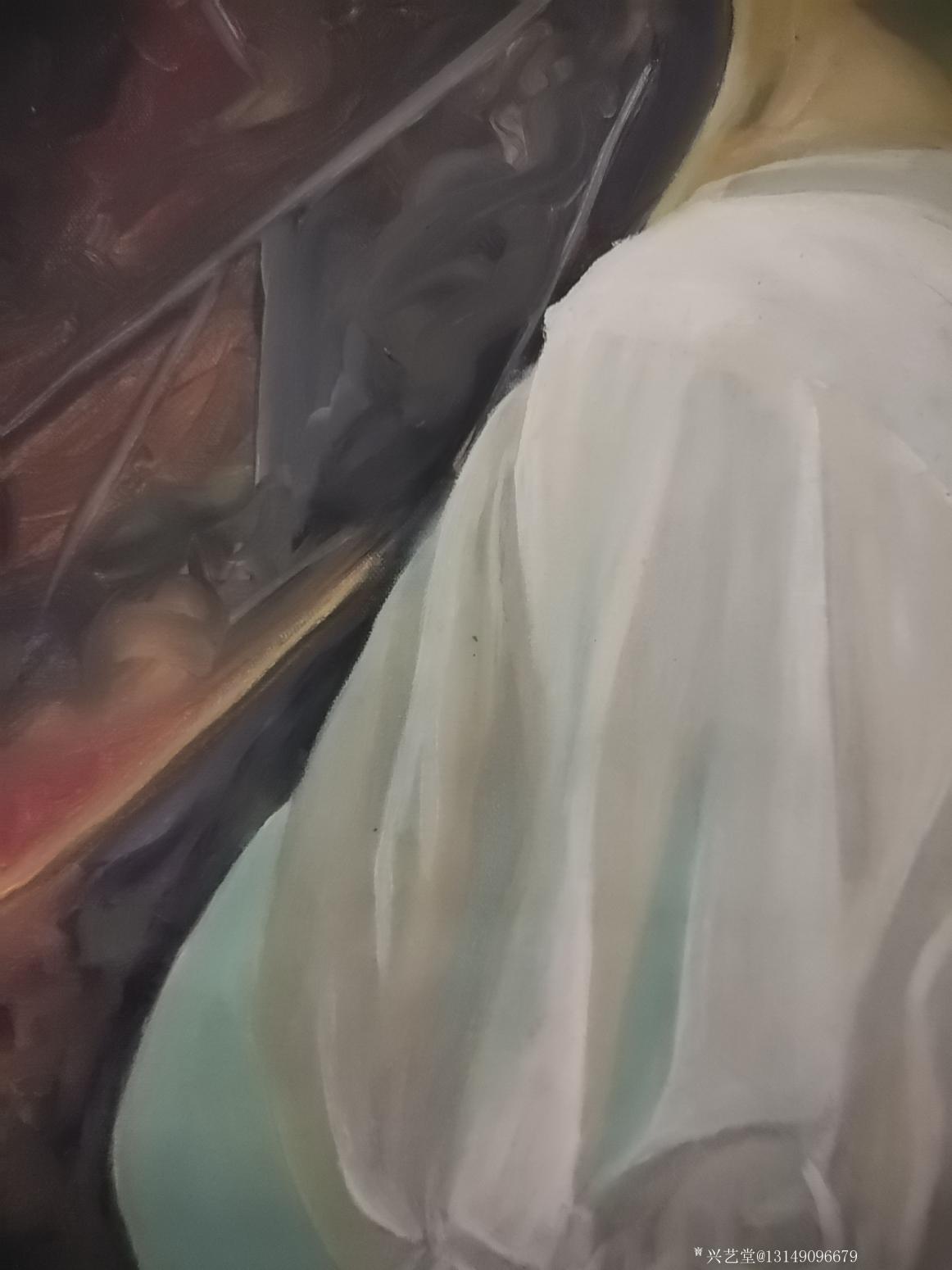 13149096679油画作品《美女》【图1】