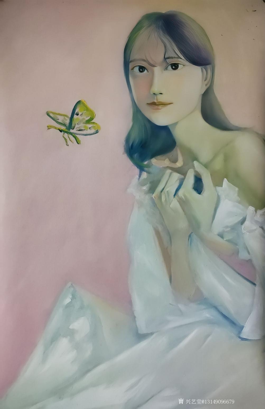 13149096679油画作品《小梦想》【图0】