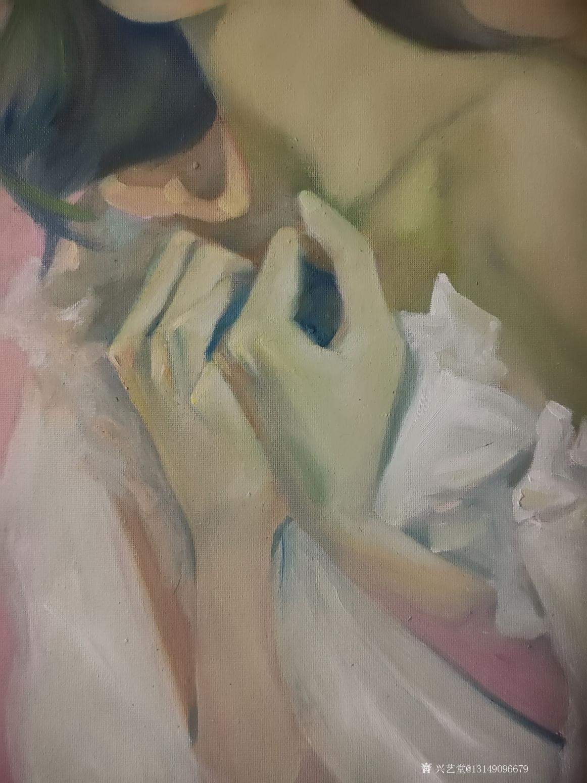 13149096679油画作品《小梦想》【图1】