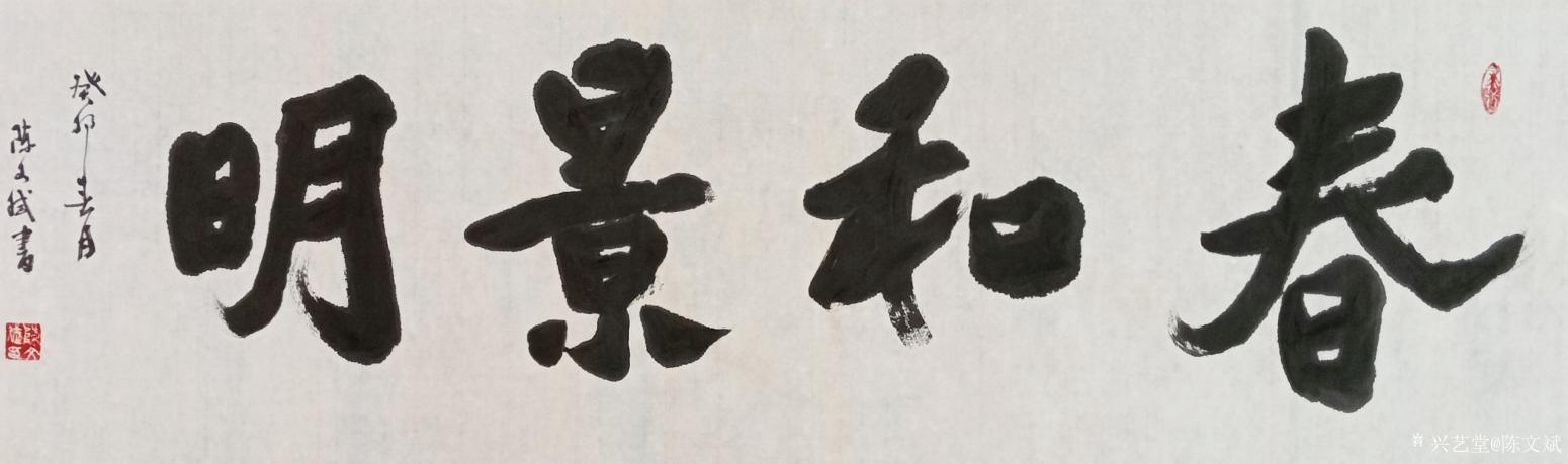 陈文斌书法作品《春和景明》